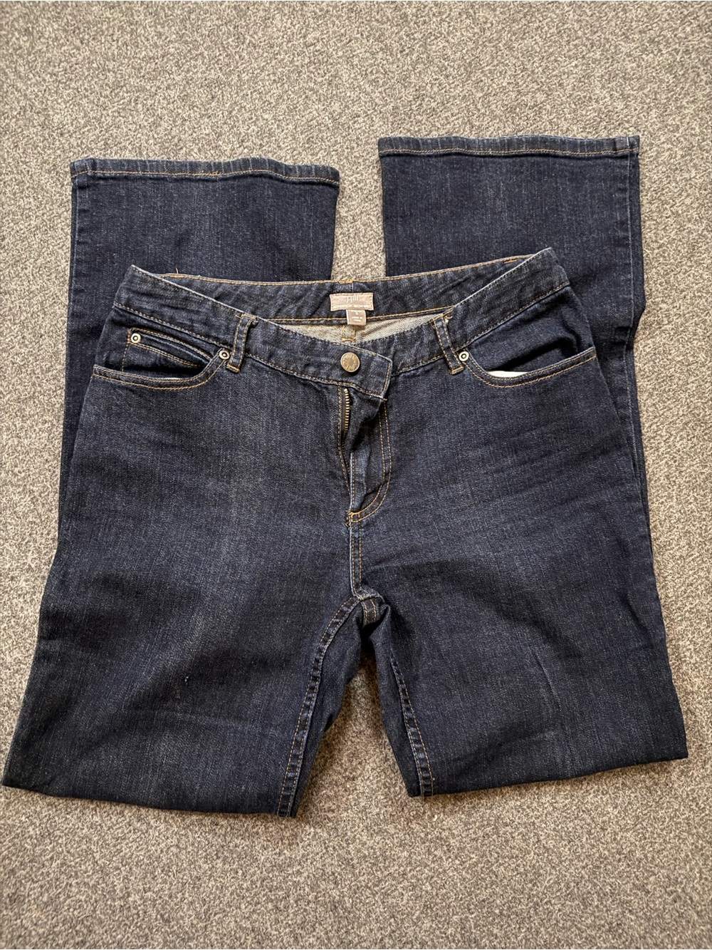 J Jill Dark Wash Low Waist Stretch Straight Jeans Size 6